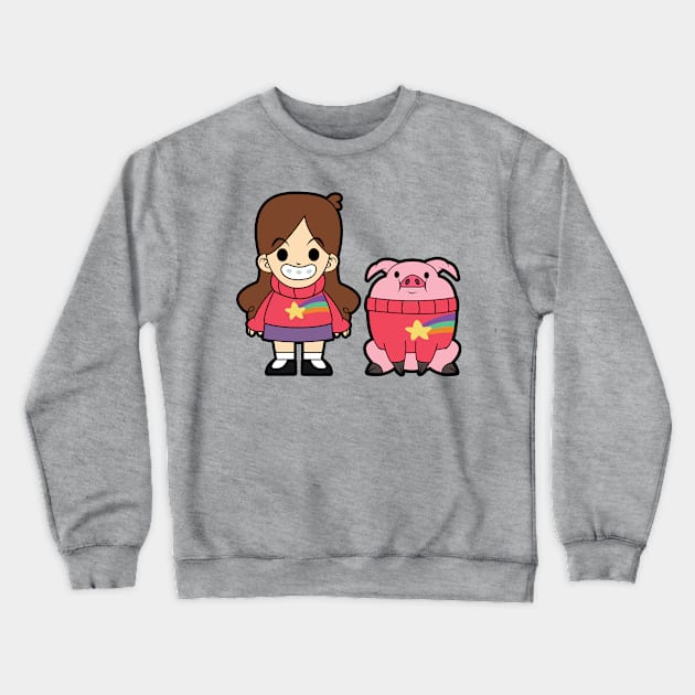 Mabel and Waddles Crewneck Sweatshirt by mighty corps studio